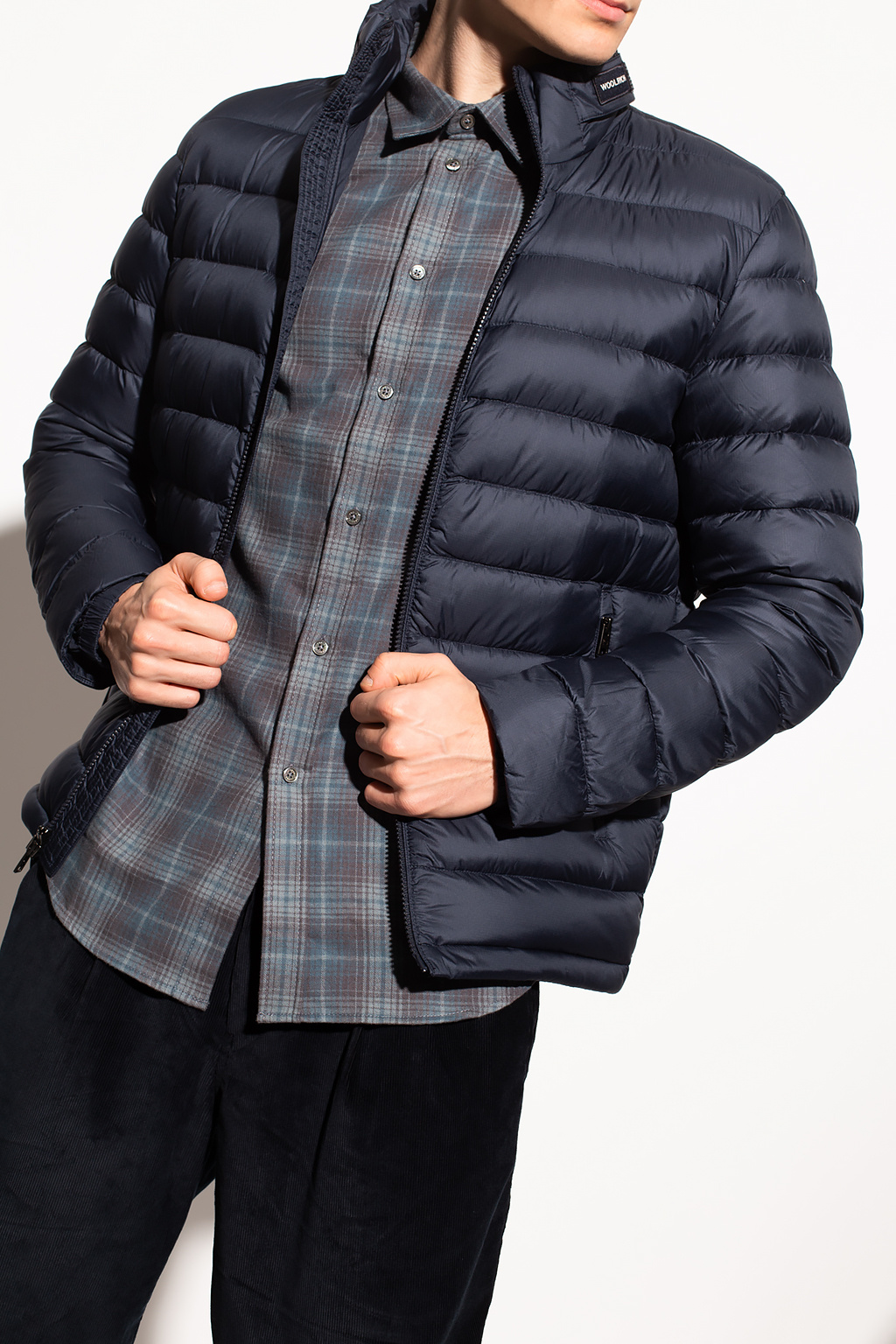 Woolrich Down jacket | IetpShops | Men's Clothing | embroidered-logo  stretch-cotton shirt